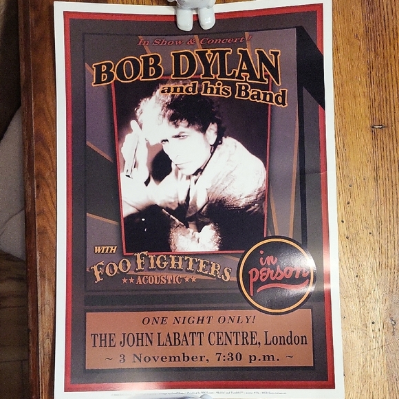 Bob Dylan and Foo Fighters Concert Poster - Picture 1 of 2